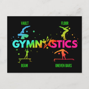 Postal Gimnasia femenina barras viga salto suelo
