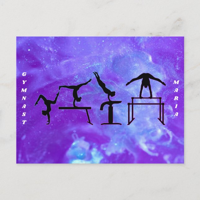 Postal Gimnasia Galaxia Gimnast Postcard (Anverso)