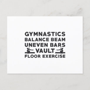 Postal Gimnasia Gimnasia Equilibrio Beam Uneven Bares Vau