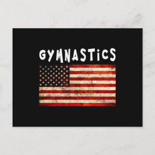 Postal Gimnasia Grunge Bandera Americana USA