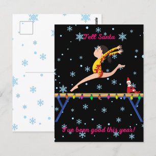 Postal Gimnasia le dice a Santa que he estado bien este a