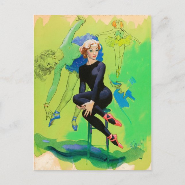 Postal Gimnasia PinUp (Anverso)