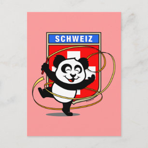 Postal Gimnasia rítmica de Suiza Panda