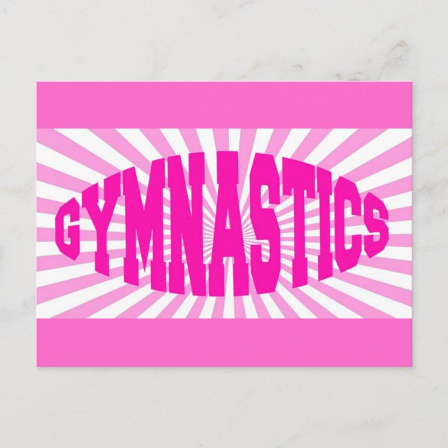 Postal Gimnasia rosa (Anverso)