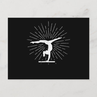 Postal Gimnasia Silhouette Funny Gymnast Sport