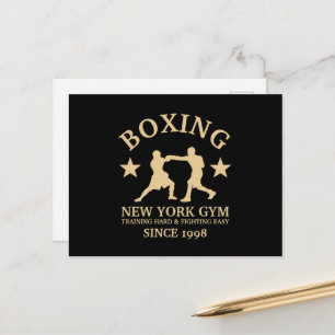 Postal Gimnasio de boxeo, luchadores pro
