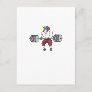 Postal Gimnasio de fitness de levantamiento de pesas de u
