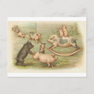 Postal Gimnasio en juego Postcard vintage