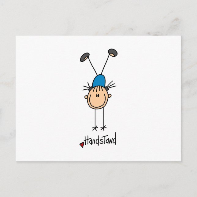 Postal Gimnast Doing Handstand (Anverso)