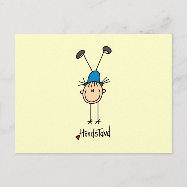 Postal Gimnast Doing Handstand (Anverso)