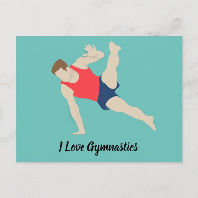 Postal Gimnasta masculino (Anverso)