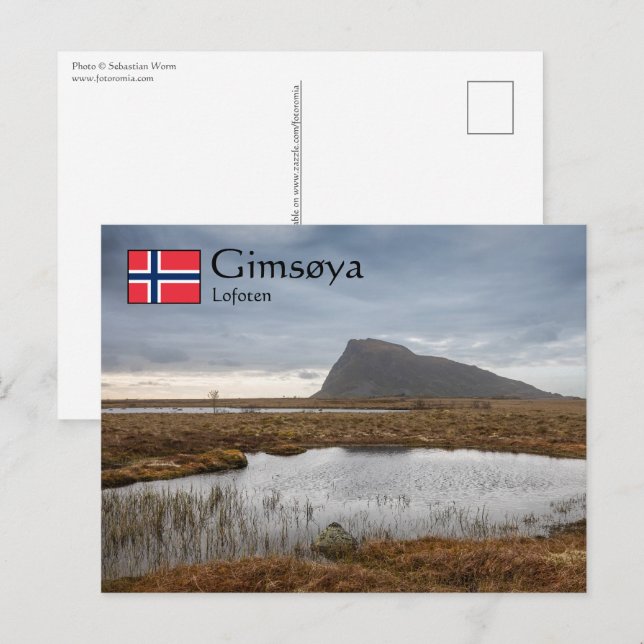 Postal Gimsoya Lofoten (Anverso / Reverso)