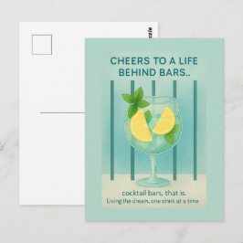 Postal Gin Lover Card | Cheers Cocktail Humorous