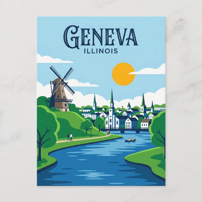 Postal Ginebra Illinois (Anverso)