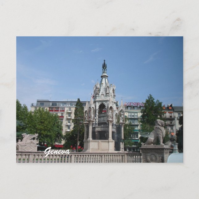 Postal Ginebra, Suiza (Anverso)