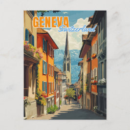 Postal Ginebra Suiza Alpes