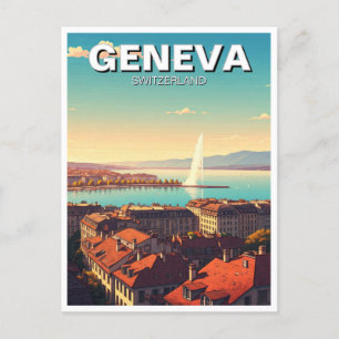 Postal Ginebra Suiza Viajes