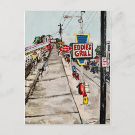 Postal "Ginebra - Vista de la calle del lago"