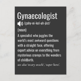 Postal Ginecólogo divertido ginecólogo de definición