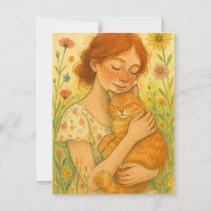 Postal Ginger Cat Mom Naranja Tabby Cats