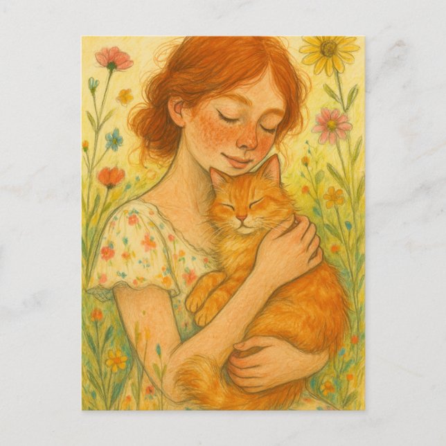 Postal Ginger Cat Mom Naranja Tabby Cats (Anverso)