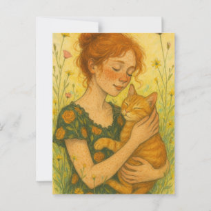 Postal Ginger Cat Mom Naranja Tabby Cats
