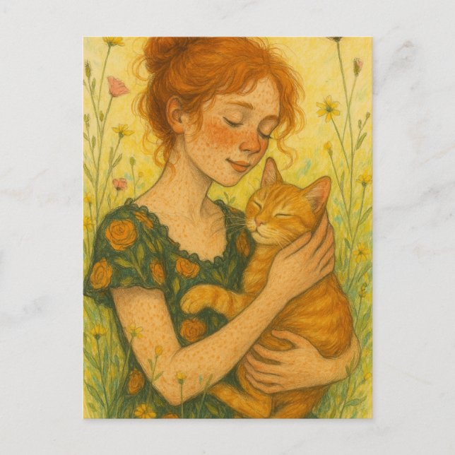 Postal Ginger Cat Mom Naranja Tabby Cats (Anverso)