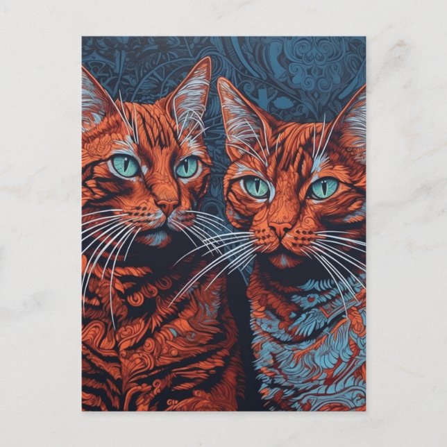 Postal Ginger Cats (Anverso)