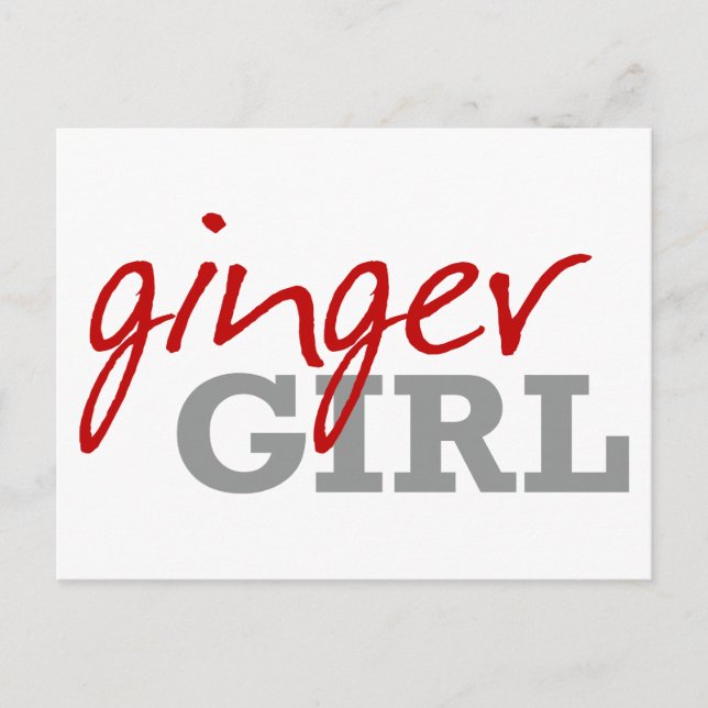 Postal Ginger Chica Redhead Fimes (Anverso)
