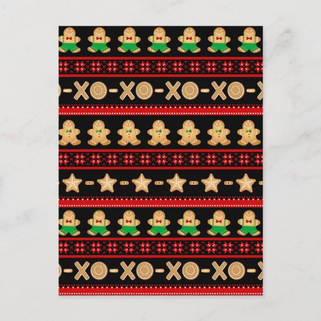 Postal Gingerbread Cookies Navidades feos Sweater (Anverso)