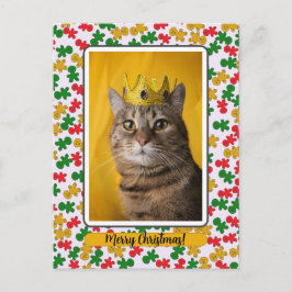 Postal Gingerbread Man Border around Cat