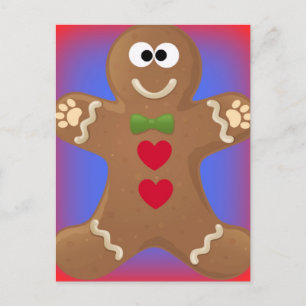 Postal Gingerbread Man Goo Goo Goo Eyes