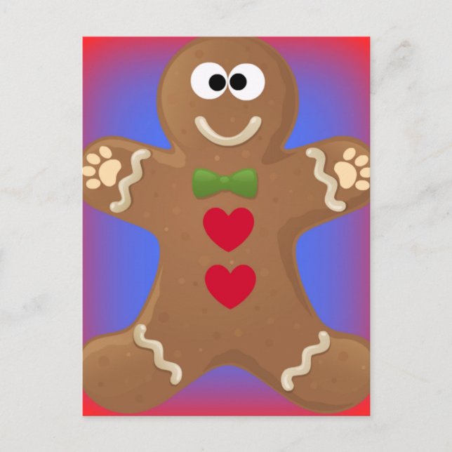 Postal Gingerbread Man Goo Goo Goo Eyes (Anverso)