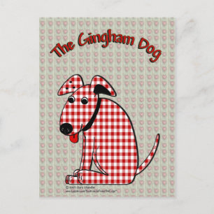 Postal Gingham Dog Postcard