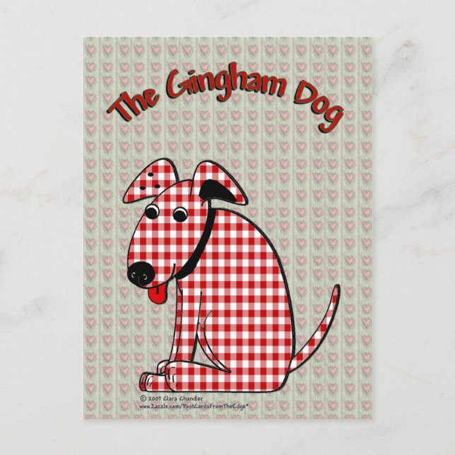 Postal Gingham Dog Postcard (Anverso)
