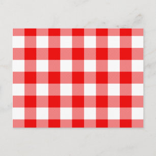 Postal Gingham Rojo