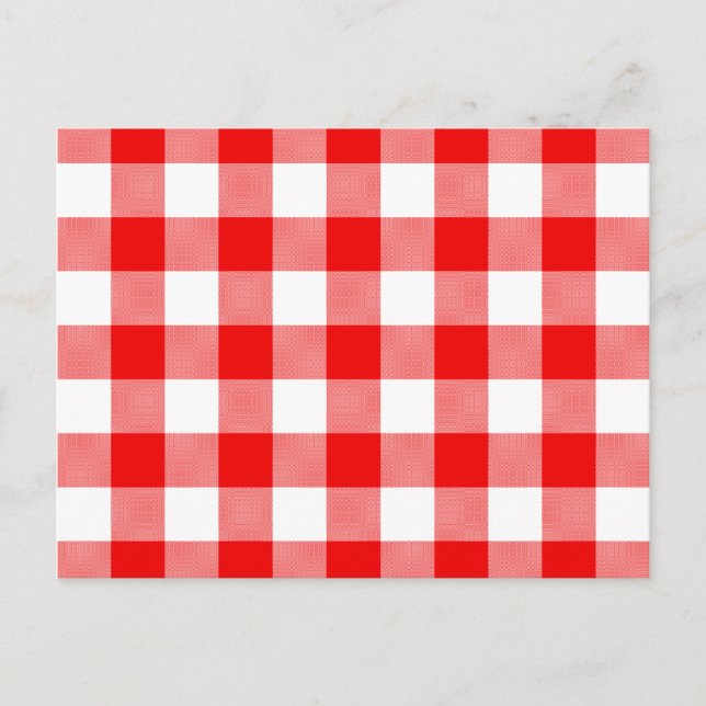 Postal Gingham Rojo (Anverso)