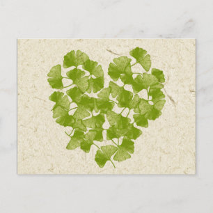 Postal Ginkgo Leaf Heart