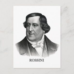 Postal Gioachino Rossini, negro