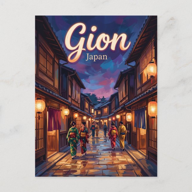 Postal Gion Japón (Anverso)