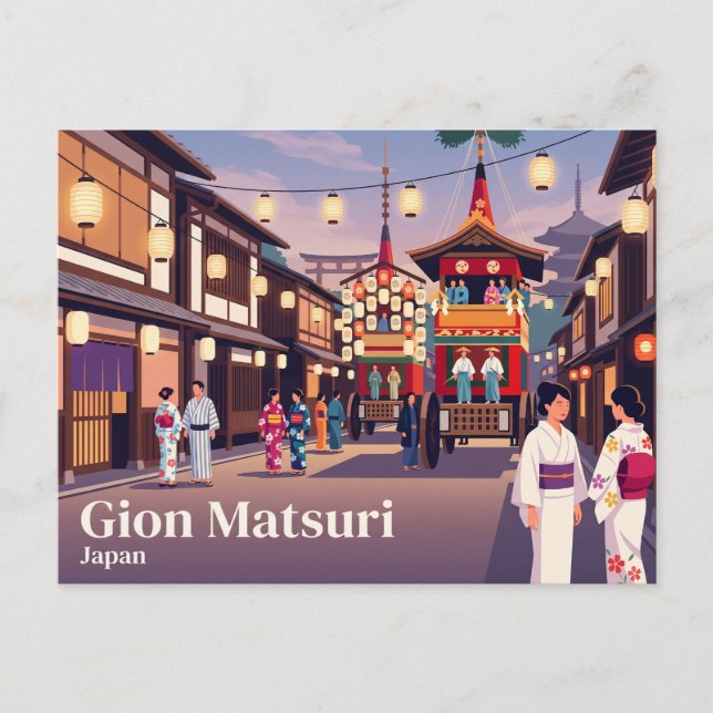 Postal Gion Matsuri Japón (Anverso)