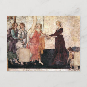 Postal Giovanna Albizi Con Venus Y Los Graces