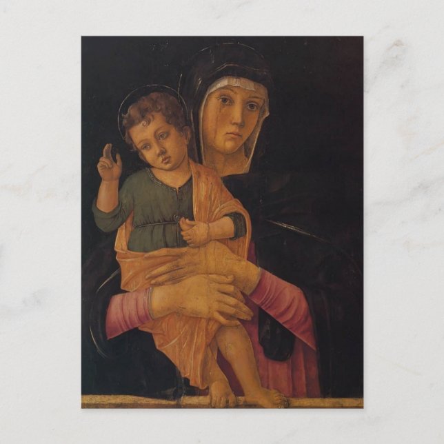 Postal Giovanni Bellini - Madonna con bendición infantil (Anverso)