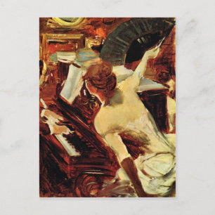 Postal Giovanni Boldini - Cantante Mondana