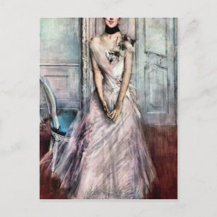 Postal Giovanni Boldini - pintura pintada en tonos pastel