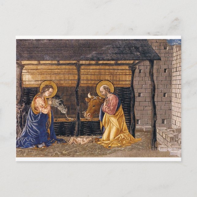 Postal Giovanni_Di_Francesco_Del_Cervelliera_-_Natividad_ (Anverso)