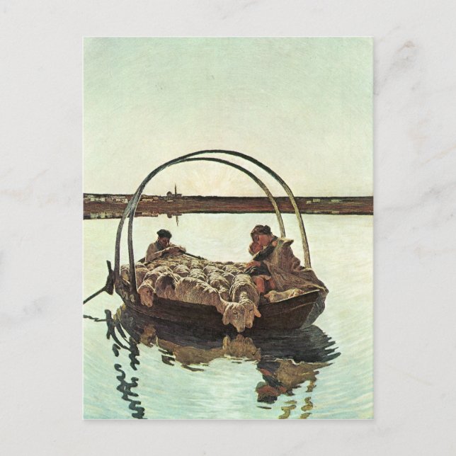 Postal Giovanni Segantini - Ave María (Anverso)