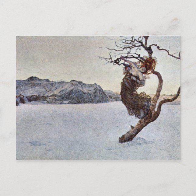 Postal Giovanni Segantini - Las madres malvadas (Anverso)