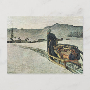 Postal Giovanni Segantini - Regreso del bosque