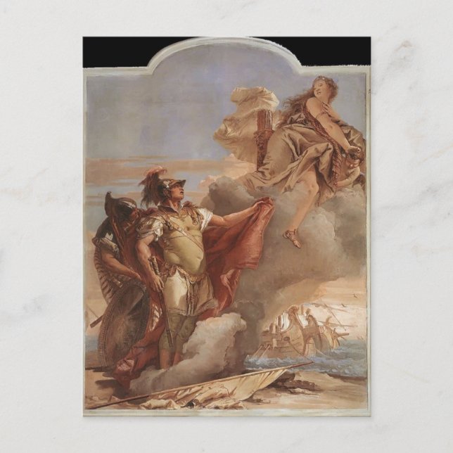 Postal Giovanni Tiepolo: Adiós Venus a Aeneas (Anverso)